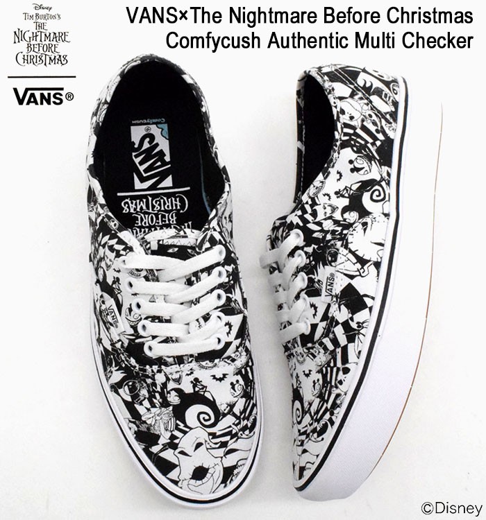 バンズ スニーカー VANS レディース & メンズ ナイトメアー ビフォア クリスマス コンフィクッシュ オーセンティック Multi  Checker : van-vn0a3wm7te1 : ice field - 通販 - Yahoo!ショッピング