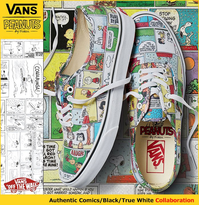 VANS バンズ スニーカー メンズ 男性用 ピーナッツ オーセンティック 