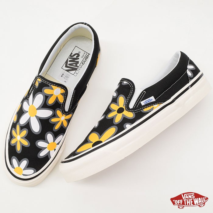 バンズ VANS スニーカー メンズ 男性用 クラシック スリッポン 98 DX OG Black/Flower Power アナハイム  ファクトリー(VN-0A3JEXU7X Slip-On)