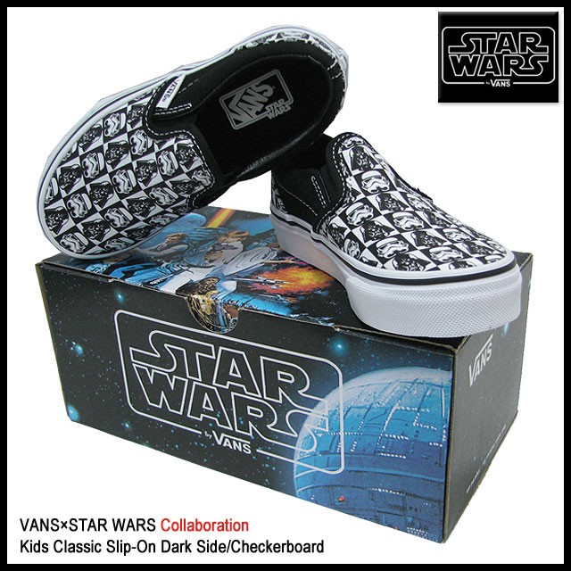 バンズ VANS×STAR WARS スニーカー キッズ クラシック スリッポン Dark Side/Checkerboard ダークサイド  コレクション 子供用(VN-0ZBUEX7) : van-vn-0zbuex7 : ice field - 通販 - Yahoo!ショッピング