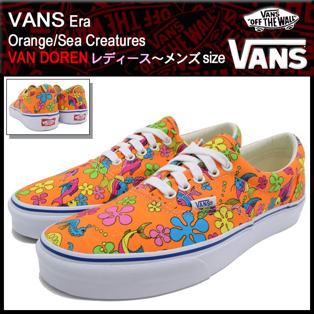 VANS（ヴァンズ） バンズ スニーカー エラ Orange/Sea Creatures バン