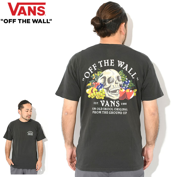 バンズ Tシャツ 半袖 VANS メンズ グラウンド アップ ( Ground Up S/S Tee T-SHIRTS カットソー トップス 男性用  VN0006DFBLK )[M便 1/1]