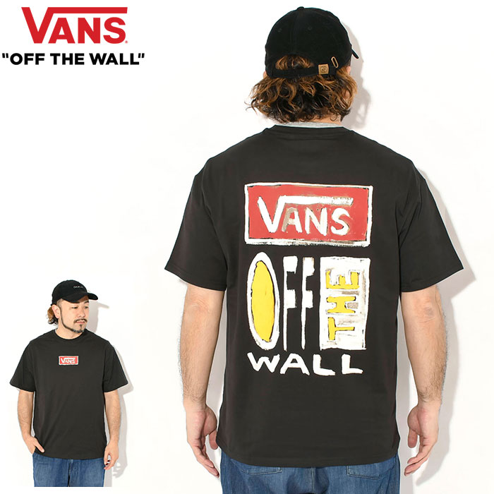 90sOLDVANSオールドバンズヴァンズtシャツ半袖メンズブラック黒 VANS（ヴァンズ） バンズ Tシャツ 半袖 メンズ ペイント ( Paint S/S