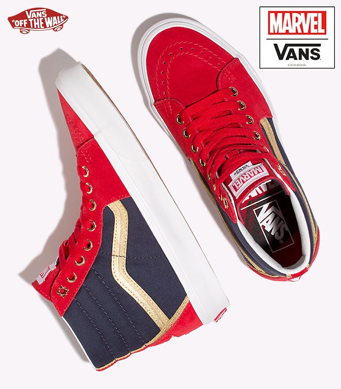 Vans SK8 HI Marvel コラボ 28㎝ VANS SK8-Hi x Marvel DEADPOOL High Top Skate Shoes Black Red