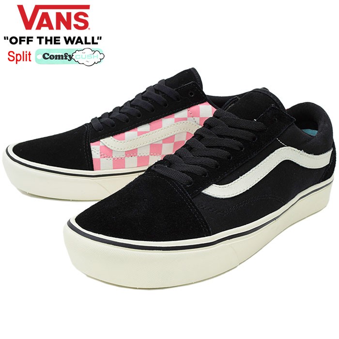 ジーにより バンズ スニーカー Vans メンズ コンフィクッシュ オールドスクール Black Strawberry Pink スプリット Vn0a3wmavnx Comfycush Old Skool Ice Field 通販 Paypayモール スケートシ Shineray Com Br