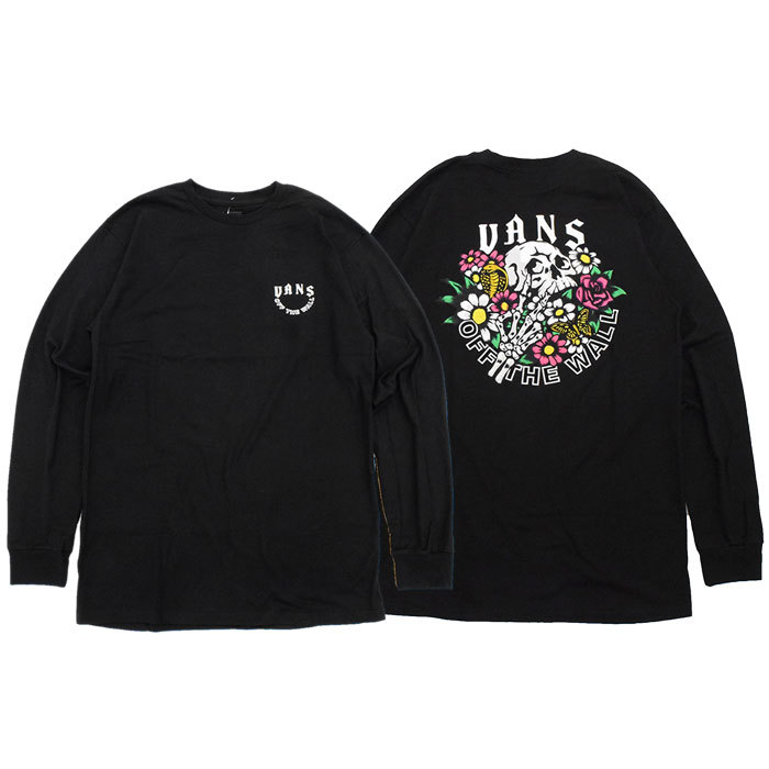 VANS バンズ ロンT Tシャツ 長袖 メンズ プッシング アップ