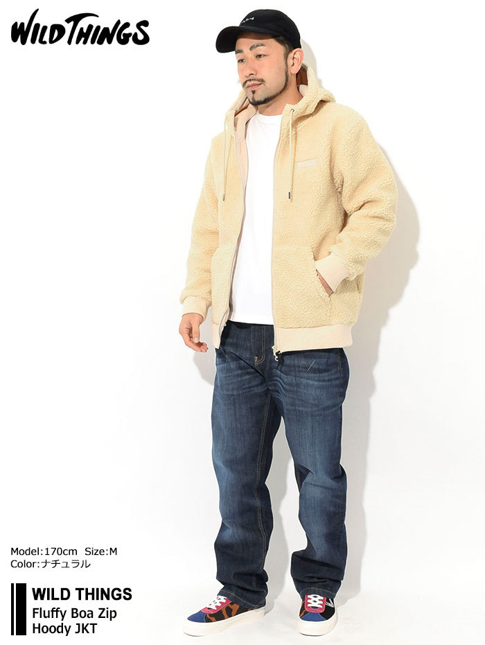 ワイルドシングス ジャケット WILD THINGS メンズ フラッフィー ボア ジップ フーディー ( Fluffy Boa Zip Hoody  JKT フリース WT21234KY )