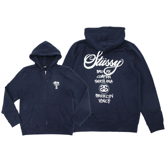 【SALE安い】STUSSY ワールドツアー ジャケット パーカー コート カバーオール ジャケット・アウター