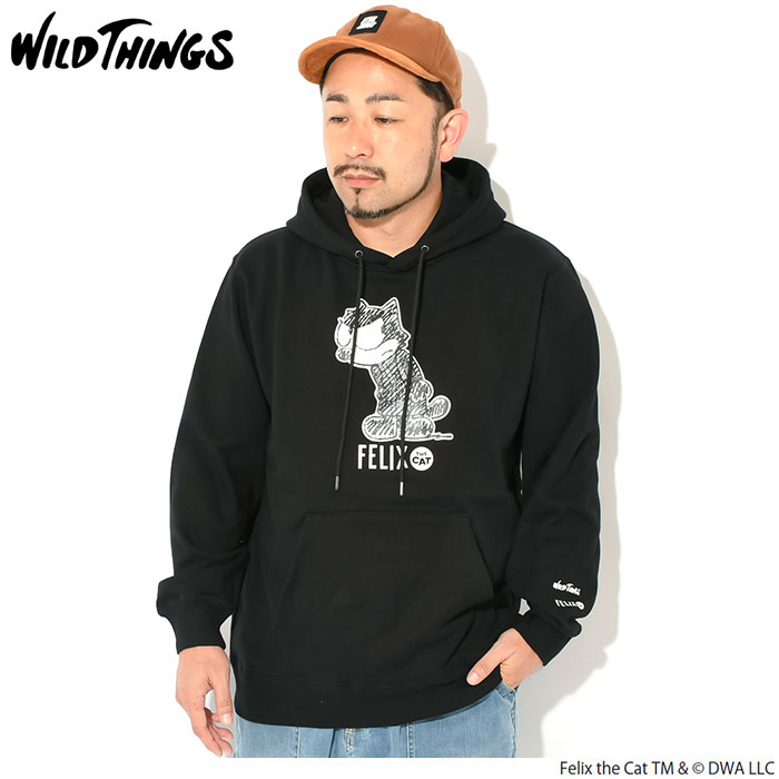 ワイルドシングス パーカー プルオーバー WILD THINGS メンズ フィリックス ザ キャット...