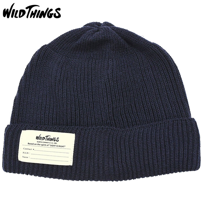 新品/Visvim ウール　ニット帽　ネイビー　watch cap WILD THINGS（ワイルドシングス） ニット帽 WILD THINGS 26FW ウール