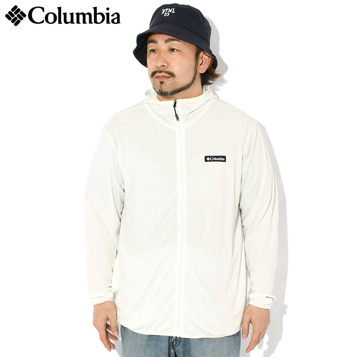 Columbia フード付きジャケット L ホワイト Columbia（コロンビア） パーカー ジップアップ メンズ レイク アロー