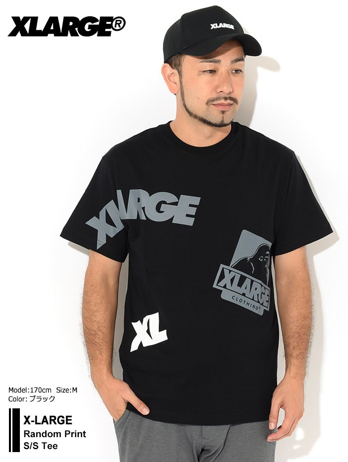 エクストララージ Tシャツ 半袖 X-LARGE メンズ ランダム プリント( Random Print S/S Tee T-SHIRTS カットソー  トップス 101202011007 )