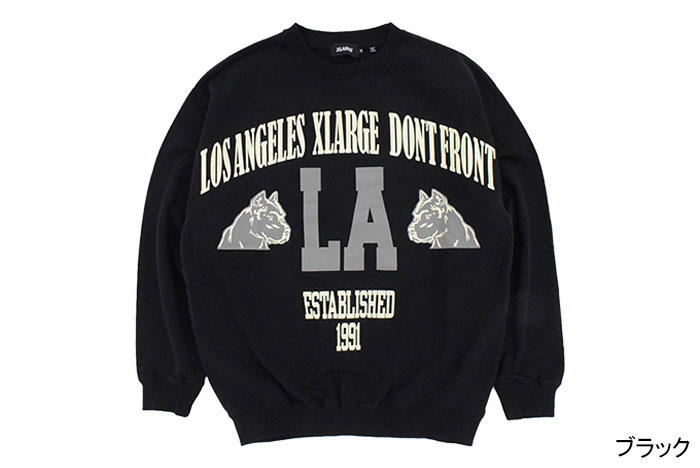 エクストララージ トレーナー X-LARGE メンズ ビッグ プリント クルーネック スウェット (Big Print Crew Neck Sweat  トップス 101221012007)