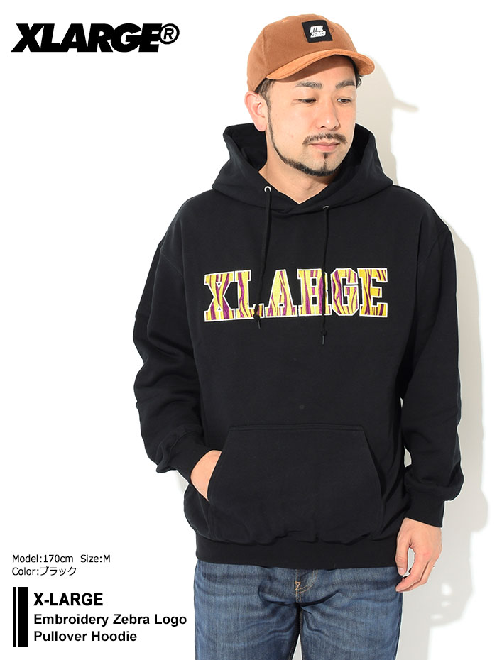 エクストララージ パーカー プルオーバー X-LARGE メンズ エンブロイダリー ゼブラ ロゴ ( Embroidery Zebra Logo  Hoodie 101221012015 )