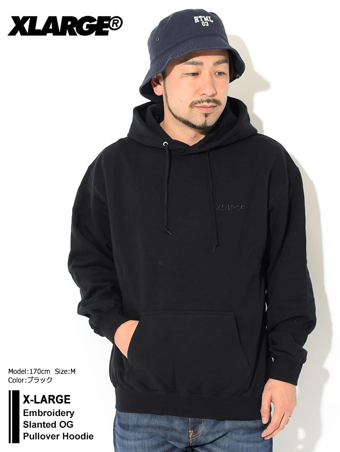 エクストララージ パーカー プルオーバー X-LARGE メンズ エンブロイダリー スランテッド OG ( Embroidery Slanted OG  Hoodie 101221012016 )