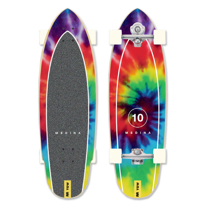 ヤウ スケボー スケートボード コンプリート YOW 33インチ Medina Tie Dye Surfskate Complete Signature Series (33in 完成品 組み立て済み)｜icefield｜02