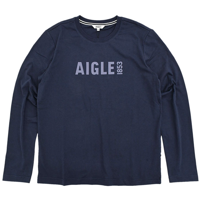 エーグル Tシャツ ロンT Tシャツ 長袖 AIGLE メンズ ロゴ プリント (Logo Print L/S Tee T-SHIRTS 長袖Tシャツ カットソー トップス ZTHAC96)｜icefield｜02