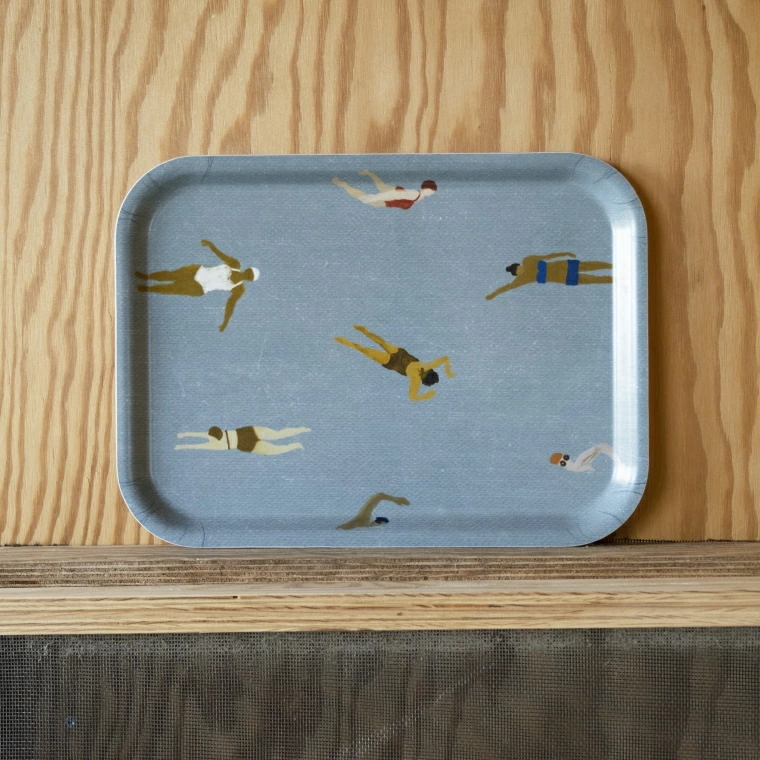 Fine Little Day ファインリトルデイ 木製スモールトレイ SWIMMERS