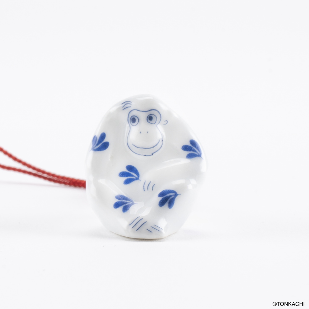 Lisa Larson（リサラーソン） 干支 根付 おもうさる キーホルダー 干支