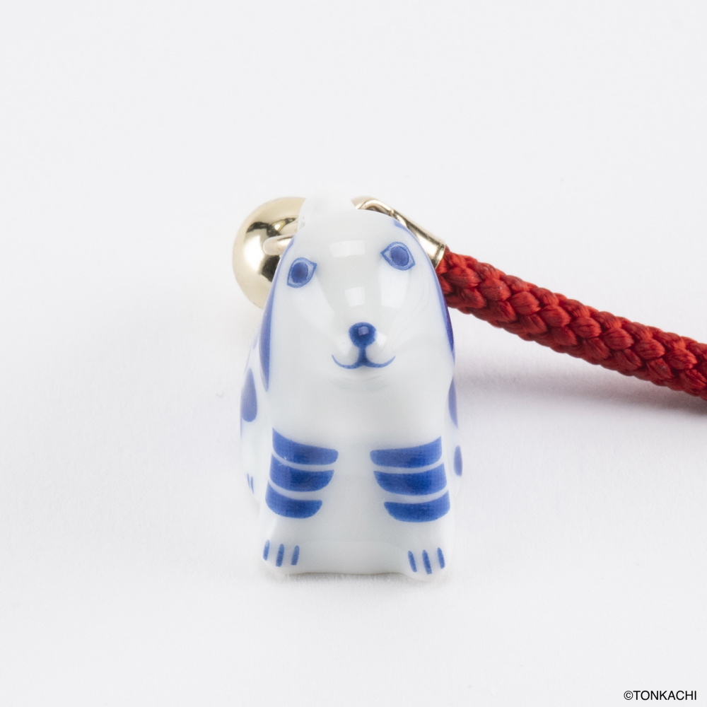 Lisa Larson（リサラーソン） 干支 根付 とりをみるいぬ キーホルダー