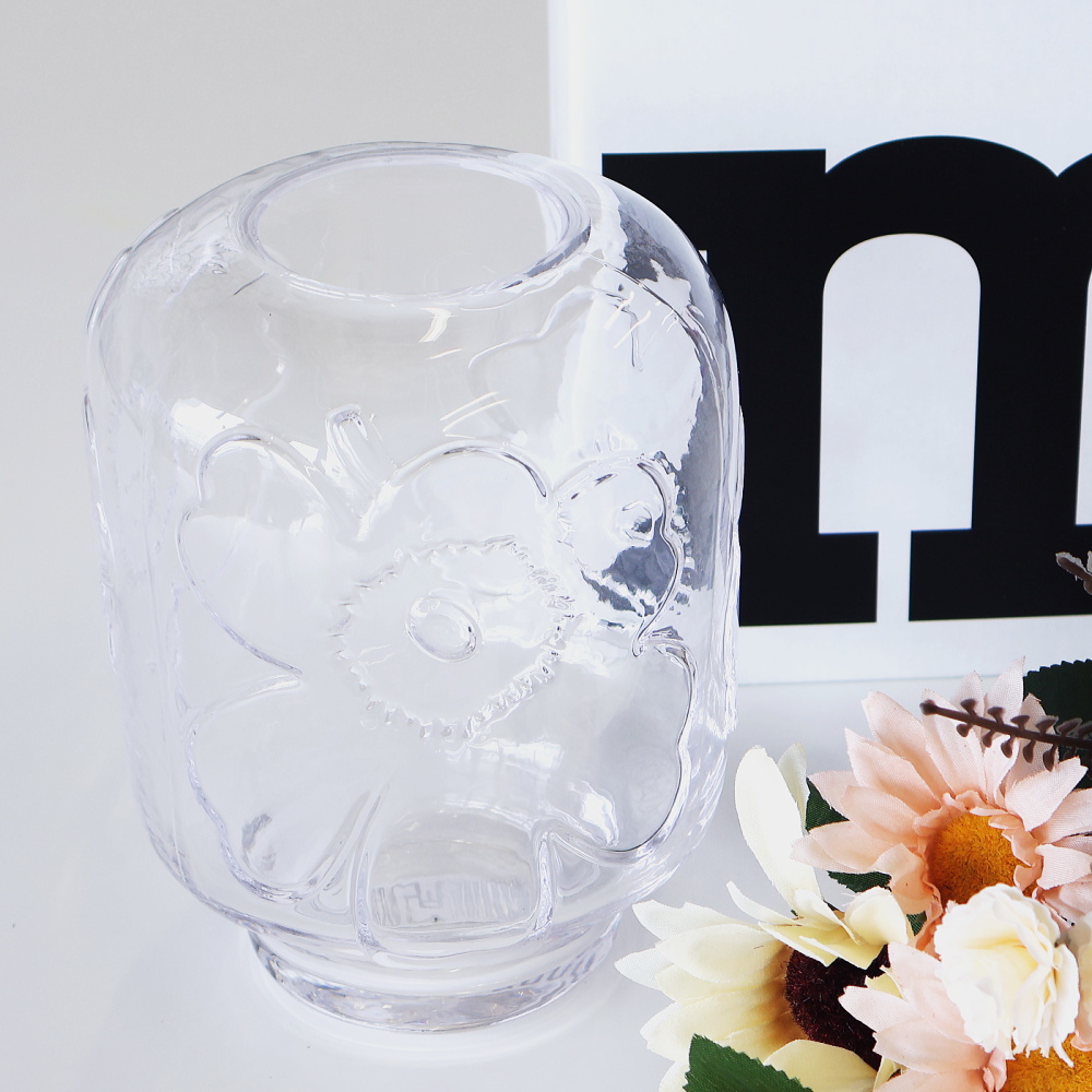 マリメッコ ウニッコ フラワーベース クリア 全体