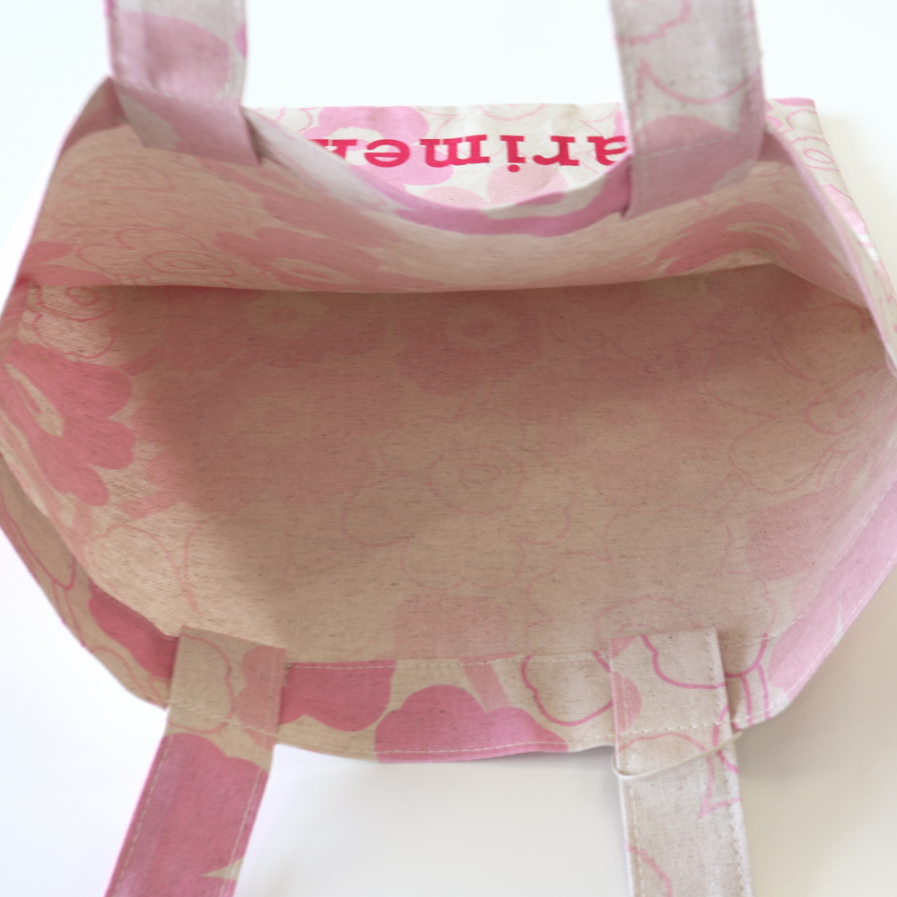 マリメッコ トートバッグ ウニッコ ピンク 内部