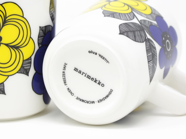 marimekko マリメッコ マグカップ ケスティト イエロー ブルー