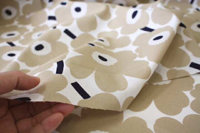 marimekko（マリメッコ） 生地 ミニウニッコ ベージュ No.185 巾145cm