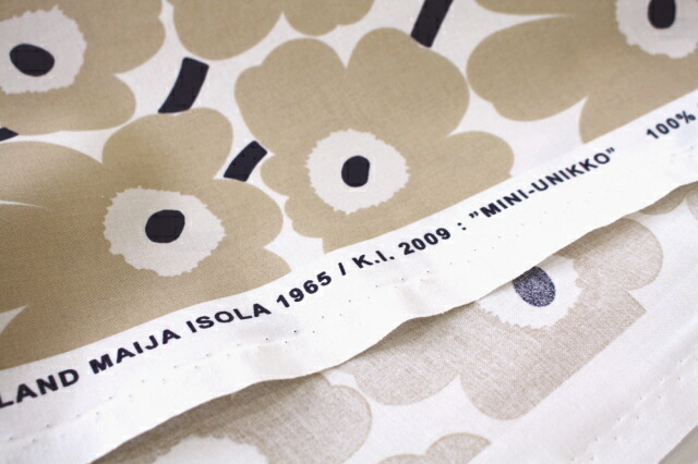 marimekko（マリメッコ） 生地 ミニウニッコ ベージュ No.185 巾145cm