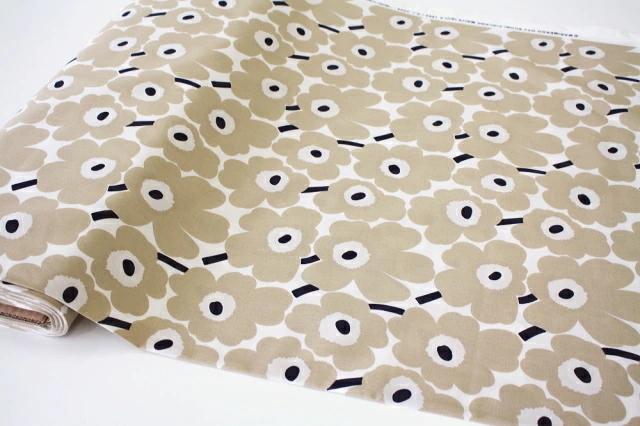 marimekko マリメッコ 生地 ミニウニッコ ベージュ No.185 巾