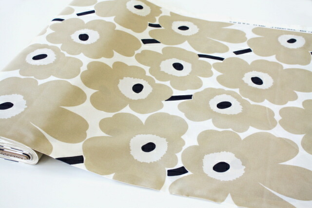 marimekko マリメッコ 生地 ピエニ ウニッコ ベージュ 巾145cm