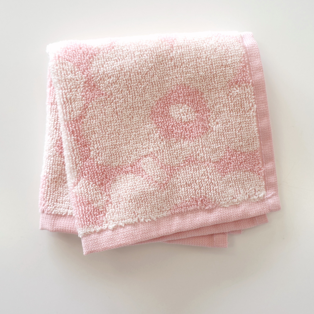 Mini Unikko ミニタオル ライトピンク 折りたたみ