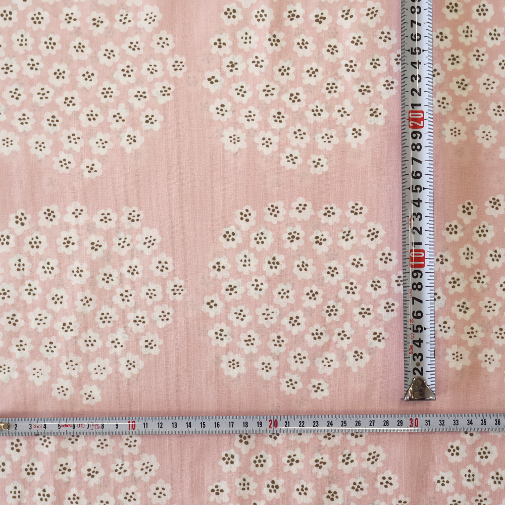 プケッティ ライトピンク 柄の大きさの参考