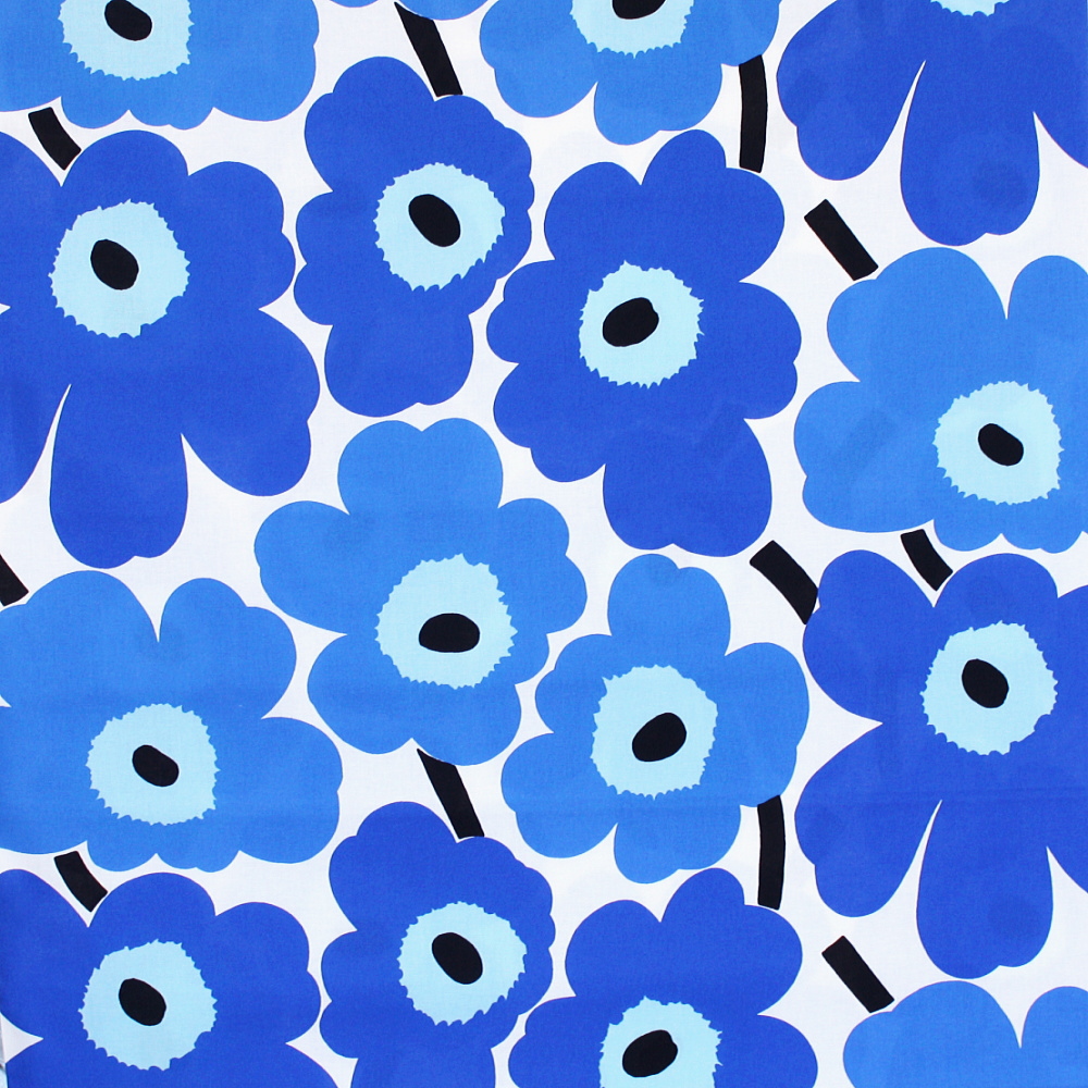 marimekko マリメッコ 生地 ピエニウニッコ 赤 青 10cm単位 marimekko マリメッコ 生地 ピエニウニッコ 赤 青 10cm単位