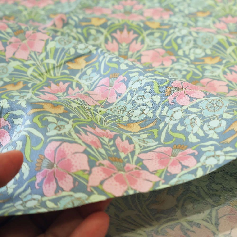 生地アップ（小鳥と花）