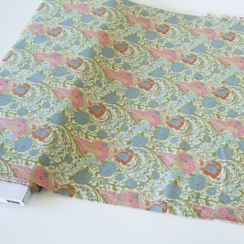 Tilda Aubery Blue 生地全体の雰囲気