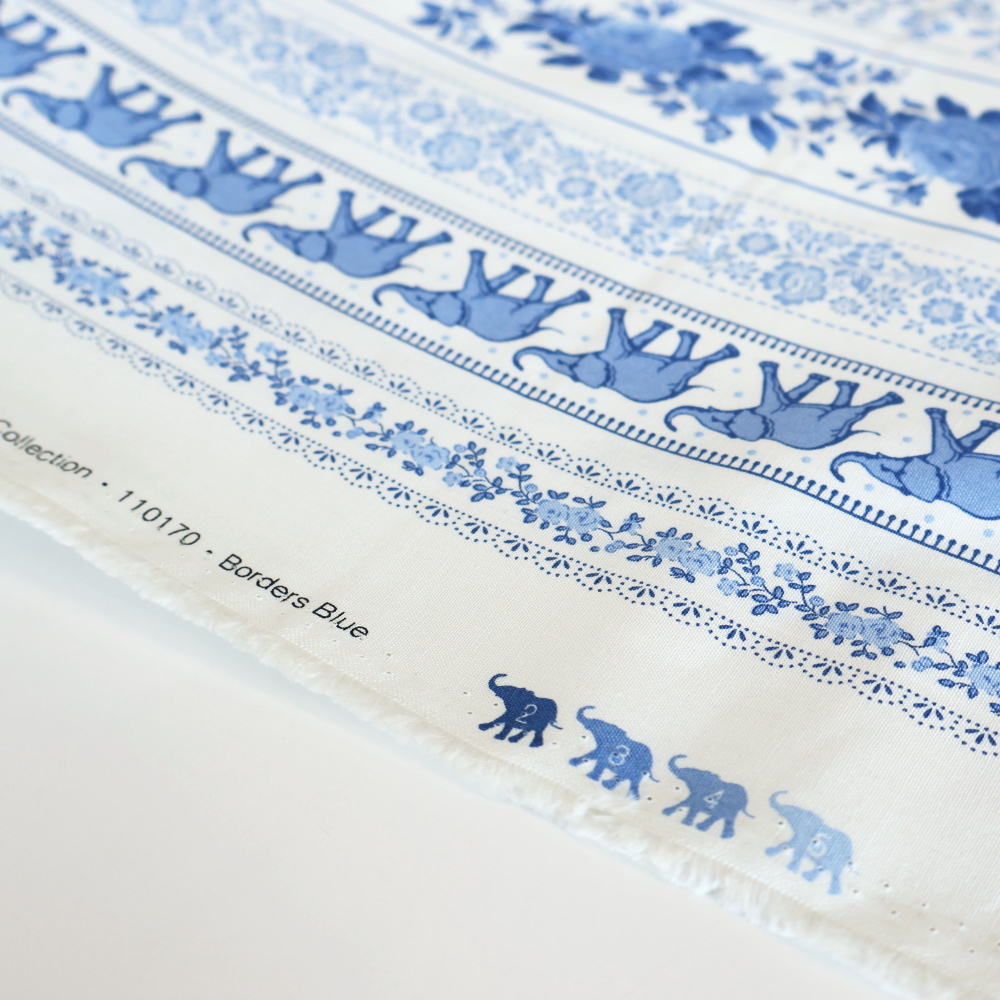 Borders Blue 生地耳