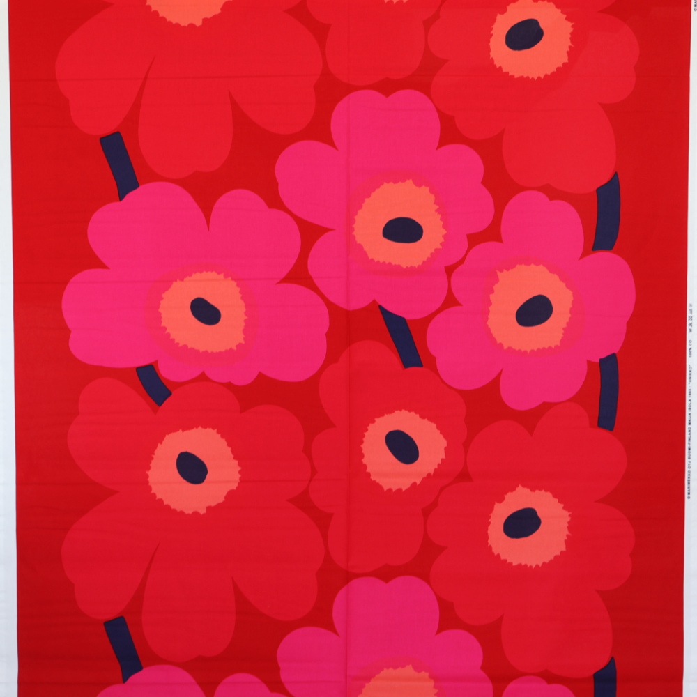 ウニッコ レッド×ピンク 生地全体