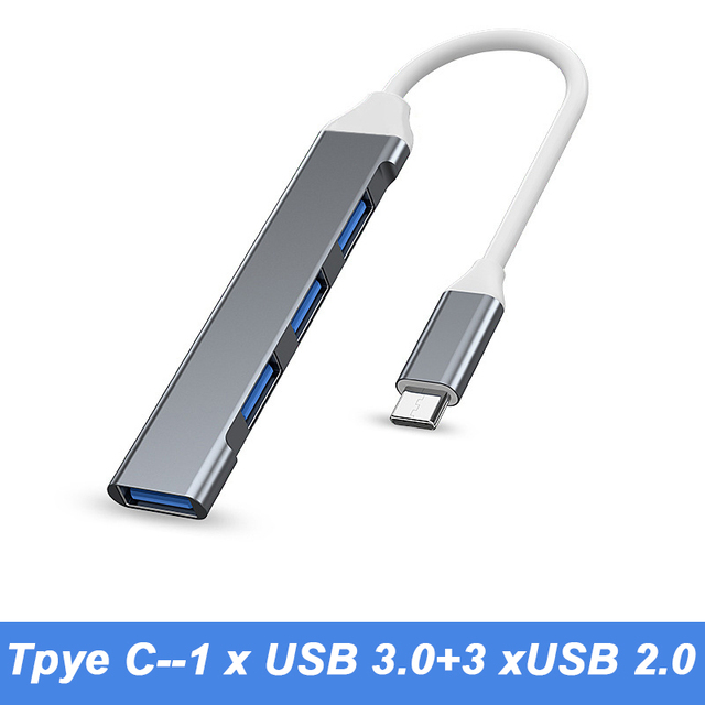 USBハブ3.0タイプC,Xiaomi,Huawei,MacBook Pro,USB 3.0用の4ポートアダプター,otgタイプコネクタ｜ichi-shop｜02