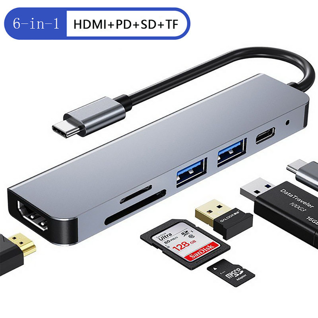USB Type-Cハブ,3.0mm,USB Type-Cアダプター,HDMI,Rj45,pd,87W,MacBook Air,iPad Pro用｜ichi-shop｜04