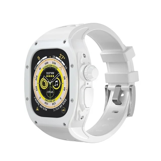 Apple Watch用シリコンストラップ,超薄型,49mm,iwatchシリーズ用メタルケース,改造キット,ベゼル,スポーツブレスレット｜ichi-shop｜19