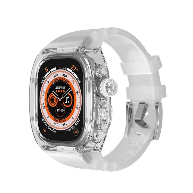 Apple Watch用シリコンストラップ,超薄型,49mm,iwatchシリーズ用メタルケース,改造キット,ベゼル,スポーツブレスレット｜ichi-shop｜08