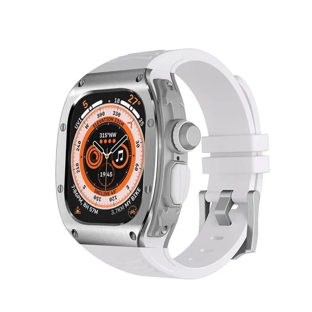 Apple Watch用シリコンストラップ,超薄型,49mm,iwatchシリーズ用メタルケース,改造キット,ベゼル,スポーツブレスレット｜ichi-shop｜06