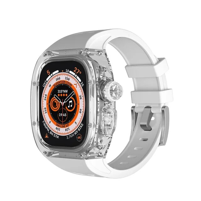 Apple Watch用シリコンストラップ,超薄型,49mm,iwatchシリーズ用メタルケース,改造キット,ベゼル,スポーツブレスレット｜ichi-shop｜16