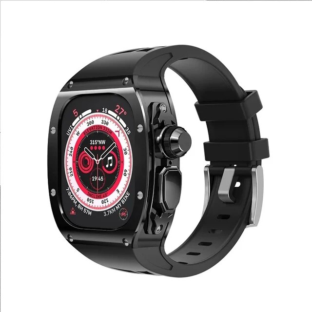 Apple Watch用シリコンストラップ,超薄型,49mm,iwatchシリーズ用メタルケース,改造キット,ベゼル,スポーツブレスレット｜ichi-shop｜05