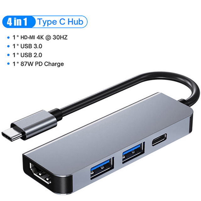 MacbookAir pro用のUSBType Cハブ,HDMI互換,pd 87w,USBスプリッター,マルチコンバーター,tf,sd,USB 3.0｜ichi-shop｜04