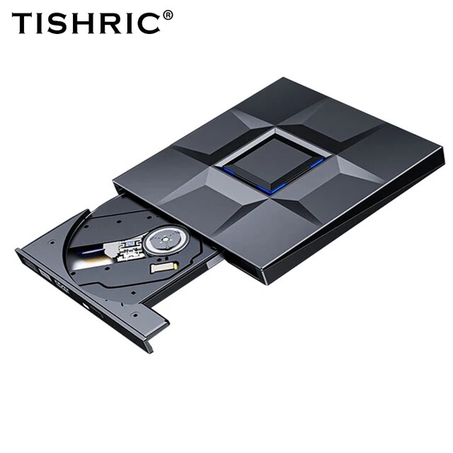 Tishic-外部CDおよびDVDドライブ、光台、DVDバーナー、ラップトップ用ライター、PC、USB 3.0、タイプc、rw｜ichi-shop｜02