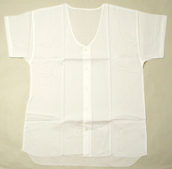 着物,和装小物,男物,肌着,下着,シャツ,白,楊柳,鯉口,特大