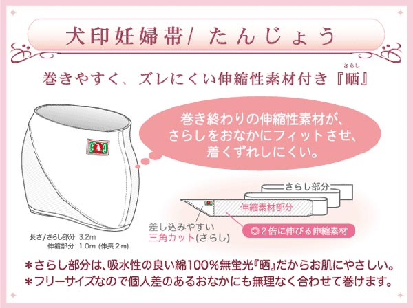 戌の日帯祝い 岩田帯セット 晒、補助腹帯、コルセット、鶴の赤晒 祝い