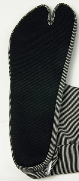 男物,着物,メンズ,紳士,足袋,たび,定番,普段履き,カジュアル,縞,柄,黒底,作務衣